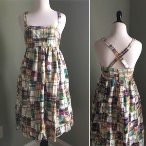 ❤️ J. Crew madras patchwork dress